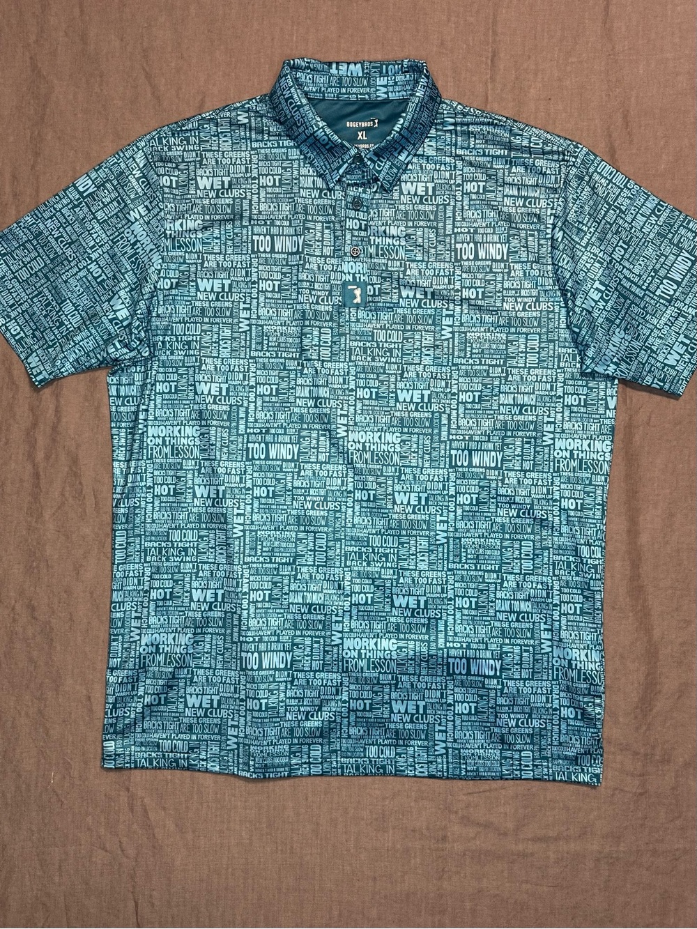 Bogey Bros “Excuses” Golf Performance Polo Shirt Moisture-Wicking
